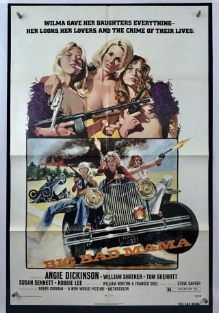 Big Bad Mama Movie Poster (fine, ) One Sheet 1974 Bad Girl Angie Dickinson 4104