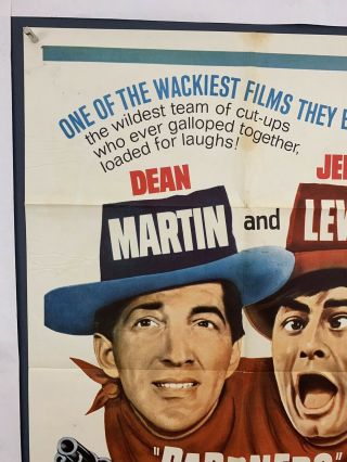 PARDNERS Movie Poster (VG -) One Sheet 1965 ReRelease Folded Jerry Lewis 4309 2