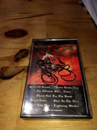 Ozzy Osbourne Signed Cassette Black Sabbath Judas Priest Zeppelin Maiden Ac/dc