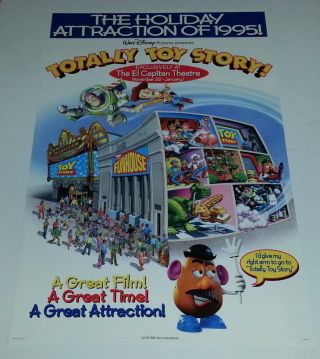Disney Pixar Totally Toy Story (1995) One Sheet Movie Poster El Capitan Theatre