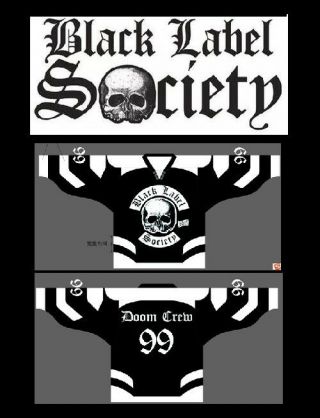 Black Label Society Hockey Jersey Sz 52 1x Bls Zakk Wylde