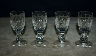 Set Of 4 Signed Waterford Crystal Colleen Cordial Glasses - Cordials