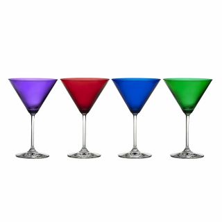 Marquis By Waterford Vintage Jewels Martini Glass,  Set Of 4,  Nib