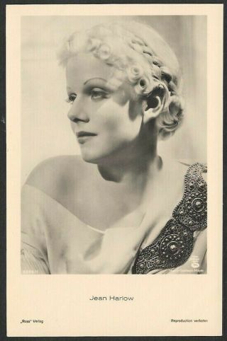 1930s German Rppc Real Photo Postcard Hollywood Blonde Bombshell Jean Harlow Wow