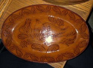 Ned Foltz Redware Pottery Dove Plate
