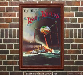 War Of The Worlds Vintage Film Movie Poster [6 Sizes Matte,  Glossy Available]