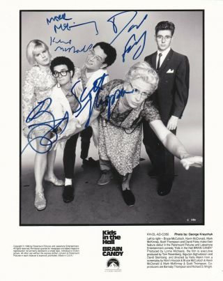 Kids In The Hall Autographed Cast Photo 8x10,  Dave Foley,  Brain Candy