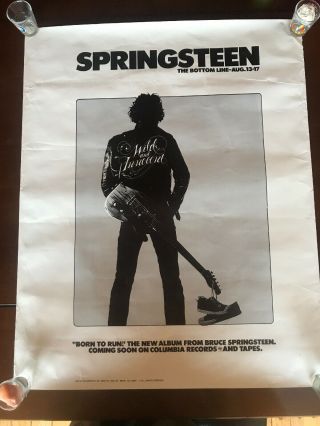 Bruce Springsteen 1975 Promo Poster 30 " X20 " Rolled Rare Born To Run