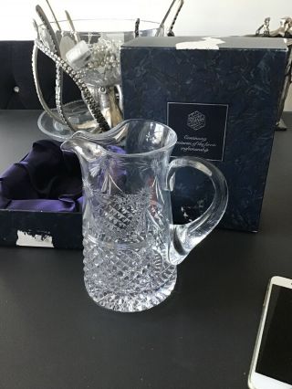 Boxed Stuart Crystal Beaconsfield 2 Pint Iced Water Jug Lipped - 7 1/2 " (19cms)