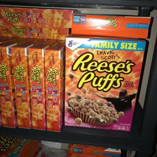 5 Boxes Limited Travis Scott X Reeses Puffs Cereal Rare Family Size -