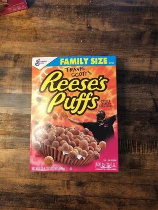 5 Boxes Limited Travis Scott X Reeses Puffs Cereal RARE FAMILY SIZE - 2