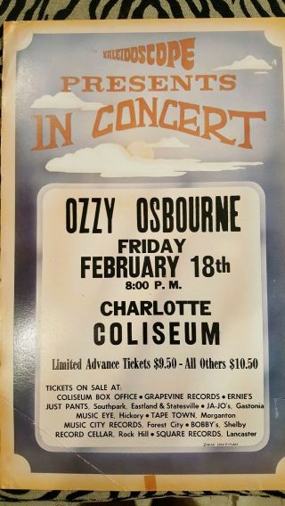 Ozzy Concert Poster