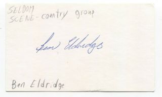 The Seldom Scene - Ben Eldridge Signed 3x5 Index Card Autographed Signature