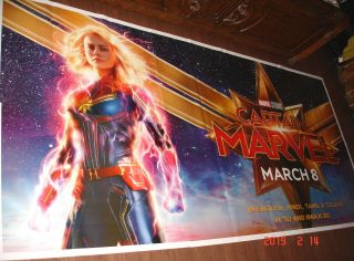 Captain Marvel (2019) Movie Giant 6 Six Sheet Poster 52 " X 106 "