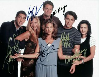 Friends Cast Hand Signed (by All) 8 1/2 X 11 Color Photo /