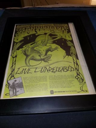 Jimi Hendrix Live & Unreleased Rare Radio Promo Poster Ad Framed