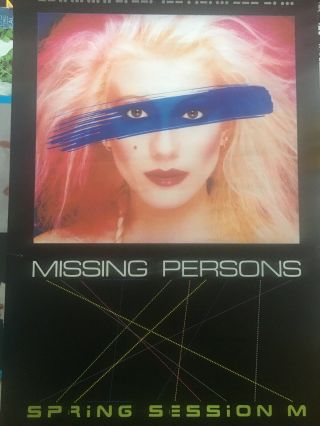 Dale Bozzio Missing Persons Spring Session M Authentic Poster Rare Promo (2) 1982