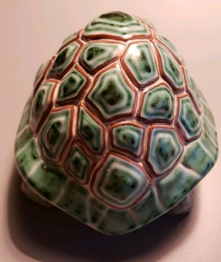 Hjorth pottery Turtle Denmark EUC Vintage Green 7