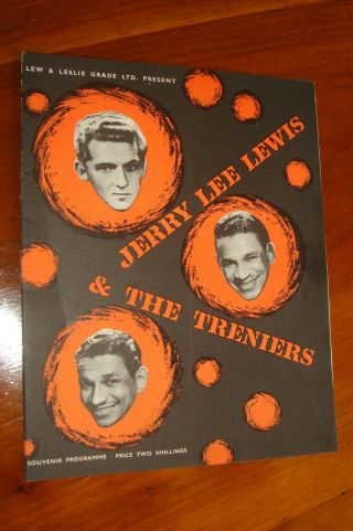 Jerry Lee Lewis Treniers Rare 1958 Uk Tour Programme: Jll Was Forced To Go Home