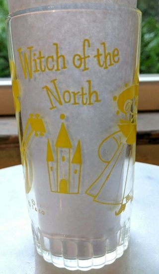 Vintage S & Co Peanut Butter Wizard Of Oz Drinking Glass Witch Of The North 5 "