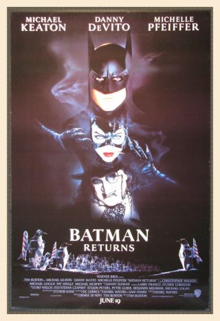 Batman Returns,  1992 Double Sided 27x40 Movie Poster