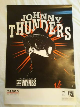 Johnny Thunders Concert Poster - Vintage - 1990 - Black
