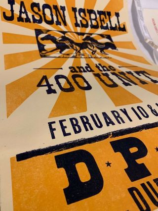 Jason Isbell & the 400 Unit Durham,  NC DPAC Hatch Show Print 2/10 - 2/11/2018 3