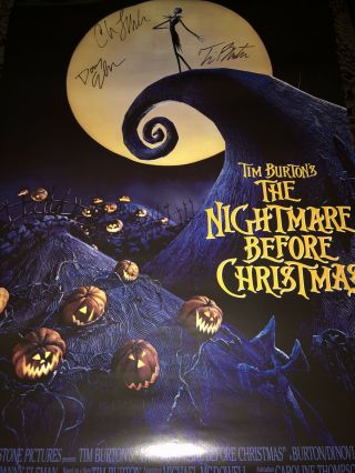 Nightmare Before Christmas Poster (tim Burton/danny Elfman/ Signed?)