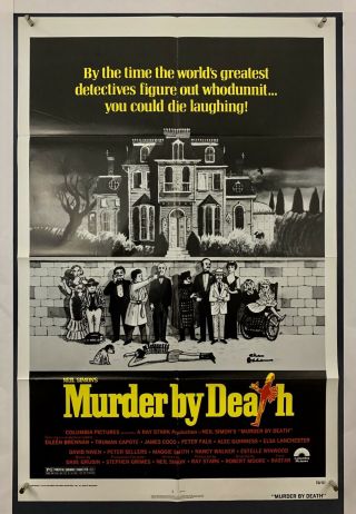 Murder By Death Movie Poster (veryfine) One Sheet 1976 Neil Simon Thriller 4210