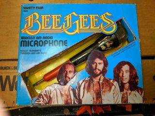 Vanity Fair Bee Gees Wireless Am Radio Microphone W/ob 1979 Model 9002
