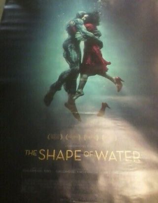 The Shape Of Water Movie Poster 2 Sided 4ftx6ft Bus Shelter Size.  Very Rare.