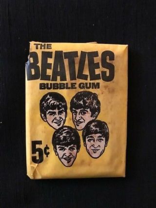 1964 The Beatles Wax Pack Topps Gum & Cards Inside By Bazooka