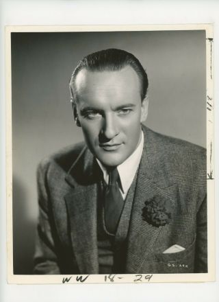 Lancer Spy Movie Still 8x10 George Sanders Portrait 1937 16409