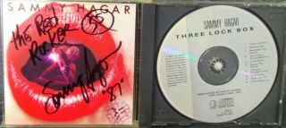Sammy Hagar Hand - Signed/autographed Three Lock Box Cd;the Red Rocker,  Van Halen