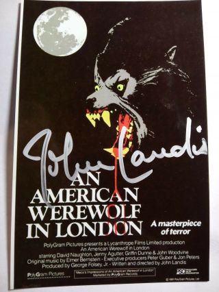 John Landis Hand Signed Autograph 4x6 Photo - An American Werewolf In London