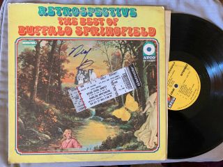 Neil Young Autographs " Retrospective " Best Of Buffalo Springfield 1969 Record
