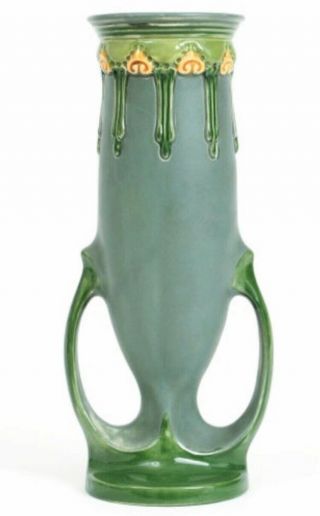 Julius Dressler Art Nouveau Amphora Austrian Vase Antique Arts & Crafts Era