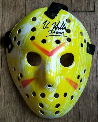 Kane Hodder " Autographed Hand Signed " Jason Voorhees Hockey Mask Friday The 13th