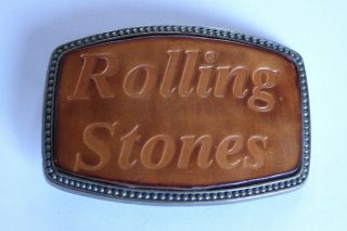 The Rolling Stones Vintage Belt Buckle Leather Logo