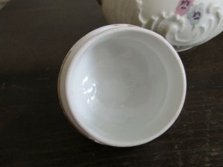 M Redon Limoges France Porcelain 2 1/4 Cup Coffee Pot Flowers Gold 8