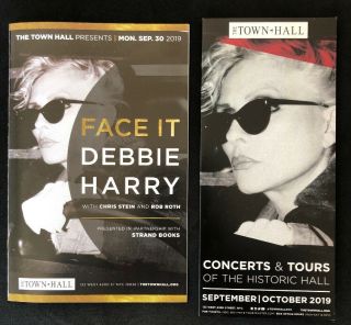 Debbie Harry Book Release Program & Flyer 2019 Blondie Face It Book Punk
