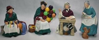 Royal Doulton Pottery Silks And Ribbons,  Old Balloon,  Schoolmarm,  The Favourite