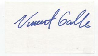 Vincent Gallo Signed 3x5 Index Card Autographed Actor Director The Brown Bunny