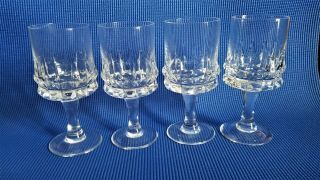 Set Of 4 Vintage Rosenthal " Holdfast " Hand Blown Crystal Red Wine Glasses