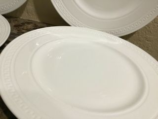 Set of 4 - Wedgwood INTAGLIO White 10 - 7/8” Dinner Plates 2