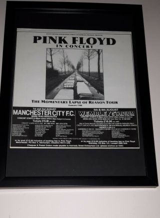Pink Floyd - Framed Press Release Promo For 1988 European Tour
