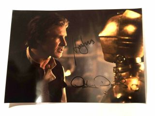 Harrison Ford Anthony Daniels Han Solo Star Wars Signed Autograph 6x8 Photo
