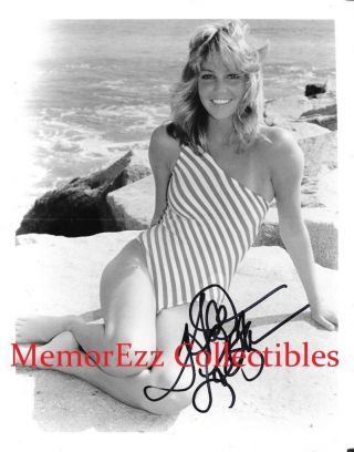 Heather Locklear Melrose Place & Spin City Signed Autograph 8x10 B&w Photo