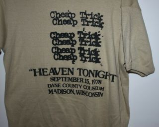 Trick Bun E Carlos Heaven Tonight Madison 1978 Promo T - Shirt Good Large