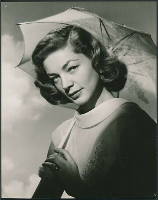 1950’s Photo Lauren Bacall Star Actress Up Close Portrait